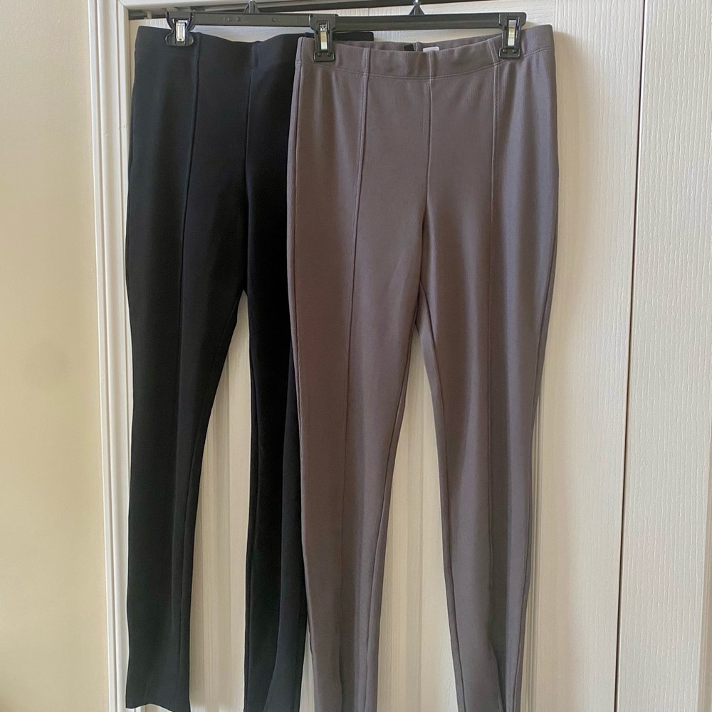 Bundle of 2 Boot Cut Pull-On Pants in Black and Gray
